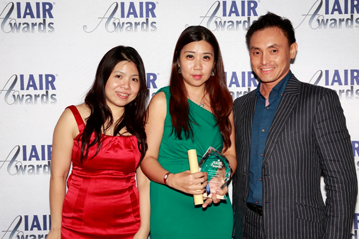 REC Corp., a global provider of solar energy solutions, was named “Best Company for Sustainability in Solar Energy Solutions” globally by IAIR Group. From left: Elaine Lim, Marketing Asia Pacific, REC; Kelly Yew, Managing Director Sales & Marketing Asia Pacific, REC; David Yeo, Managing Director Southeast Asia, REC