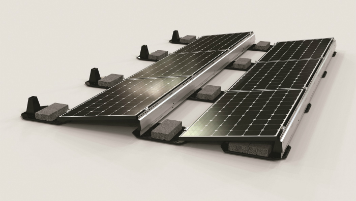 Ecolibrium ballasted racking delivered to largest solar  