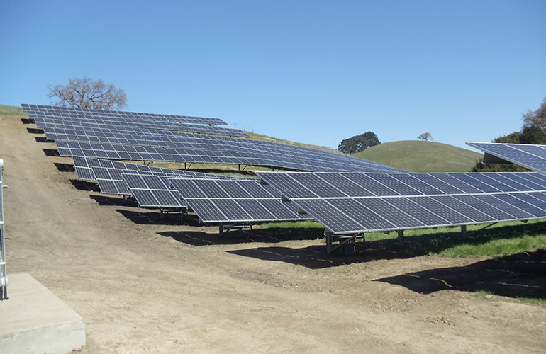 Ground-based solar PV >1 MWp - oriented East/West 