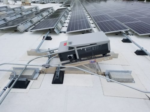 rooftop inverter mounting project