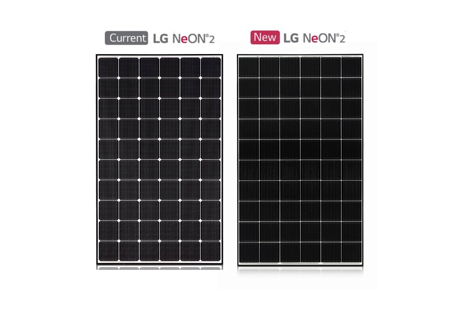 badge glans essence LG improves power output and efficiency of legacy NeON 2 solar panel line