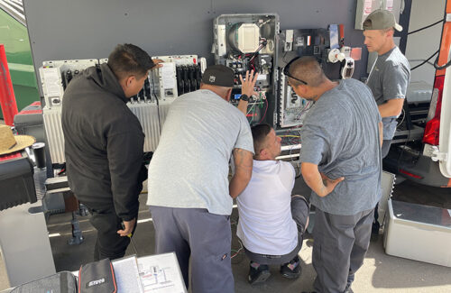 An Enphase in-person inverter training session.