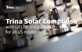 Trina Solar complies with UFLPA and AD/CVD for all US solar module imports