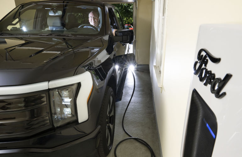 Sunrun is testing three F-150 Lightning trucks in bidirectional power plant program in Maryland
