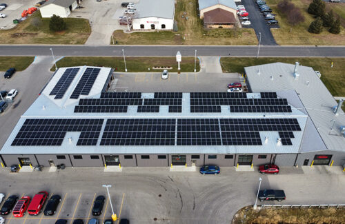 Holiday roof with solar
