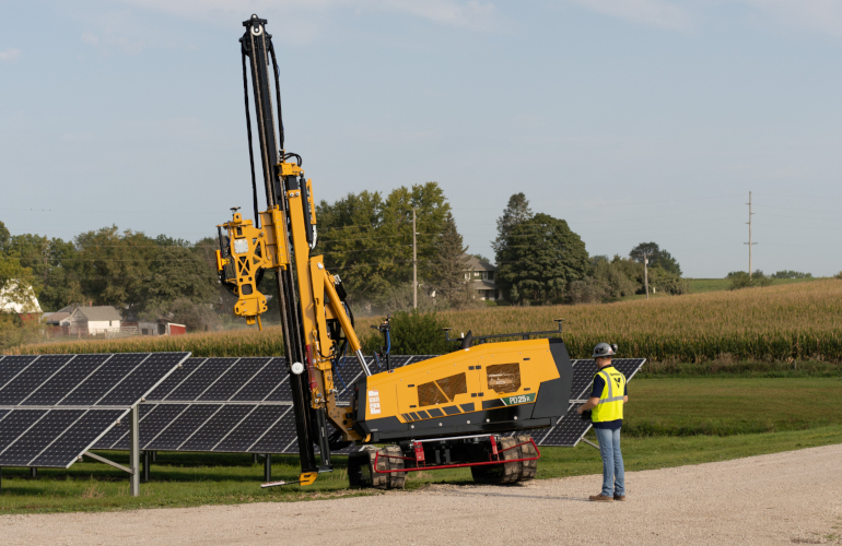 Vermeer unveils advanced 25-ft pile driver for solar industry