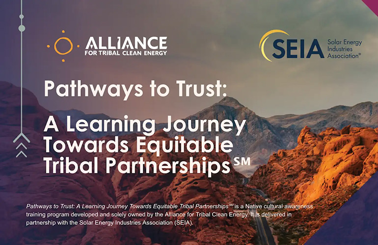 New guide aims to help clean energy developers build equitable partnerships with Tribal Nations