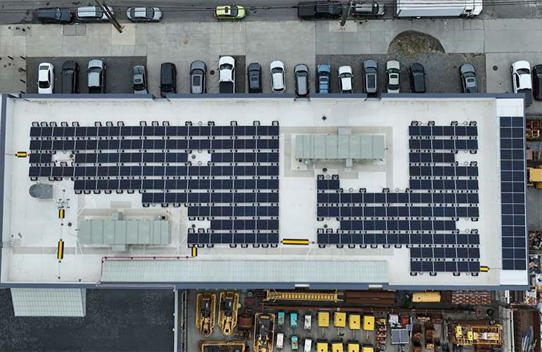 Rooftop Cell Array Queens, NY, construction firm invests in 299-kW rooftop solar array